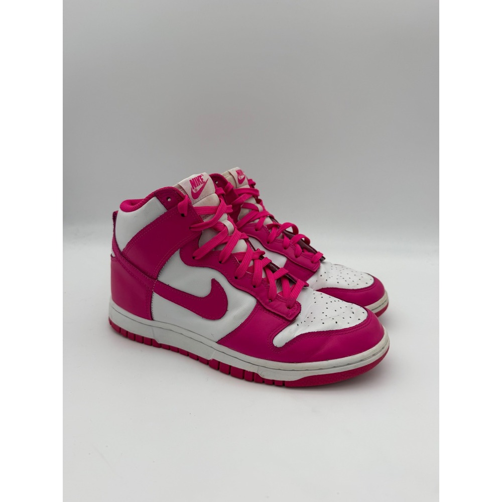 Nike Dunk High Pink Prime White Sneakers DD1869-110 Womens 9 High Top Shoes